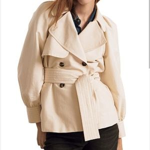 NWT ba&sh carl short trench coat